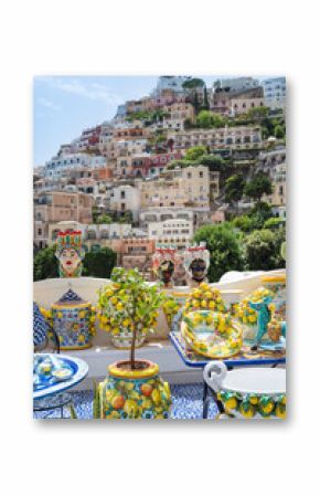 Lemon tree with yellow lemons in Positano ,Italy 