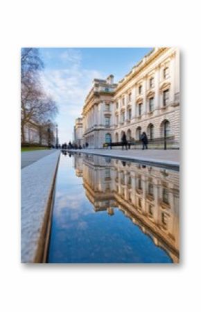 Neo-Classical Urban Reflections HM Treasury Westminster Architectural Landmark - Sustainable Governance Design and Digital Policy Innovation Showcase