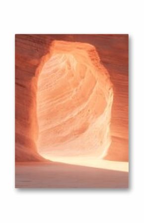 Vertical Canyon Wall With Narrow Sunlight Slice