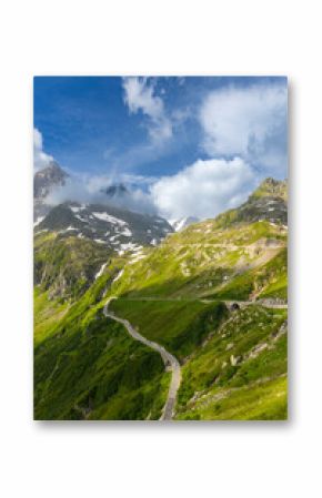 Landscape near Sustenpass with high alpine road, Innertkirchen - Gadmen, Switzerland