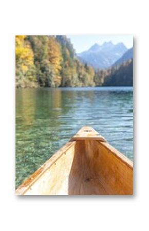 Solo Kayak on a Crystal Clear Lake Surrounded by Autumn Mountains
