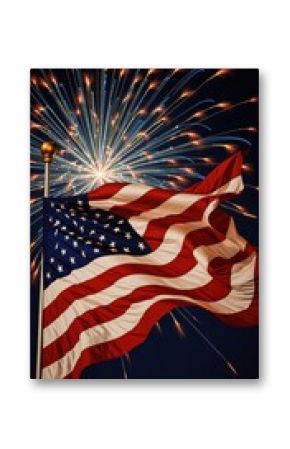 4th of july fireworks in the sky