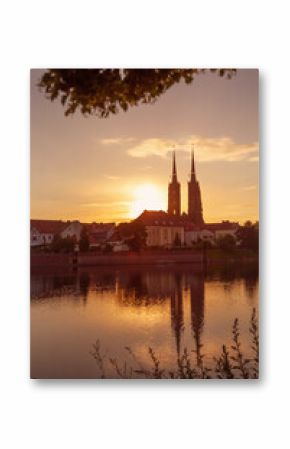 summer beautiful morning in wroclaw, poland