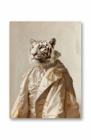 Animal tiger human anthropomorphic.