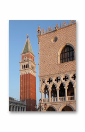 Doge's Palace and St. Mark's campanile, Venice, Italy