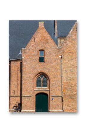 Entrance to the historic great church of Leerdam, Netherlands