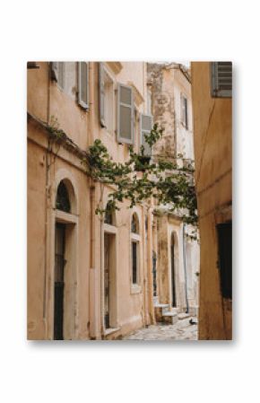 Charming Narrow Alley in Historic Mediterranean Town