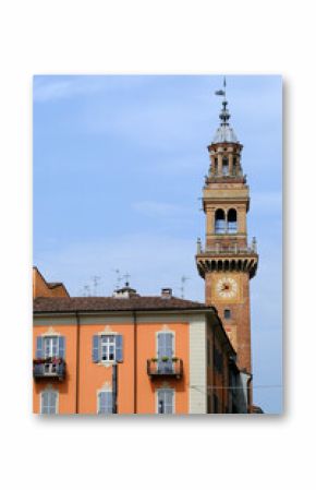Casale Monferrato, Alessandria province, Italy: historic buildings along via Aurelio Saffi
