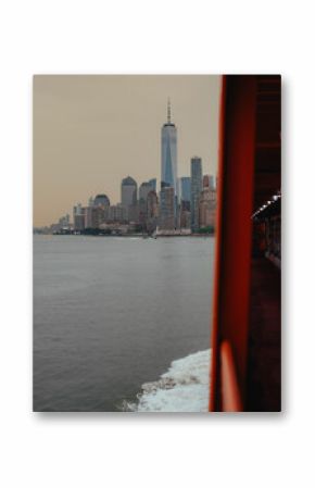New York  city skyline views from the ferry