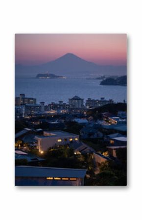 Twilight View of Mount Fuji from Zushi