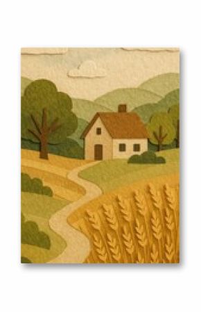Charming countryside paper art