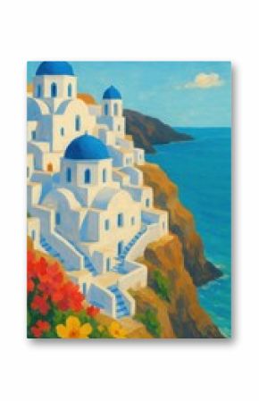 Santorini architecture vibrant seascape