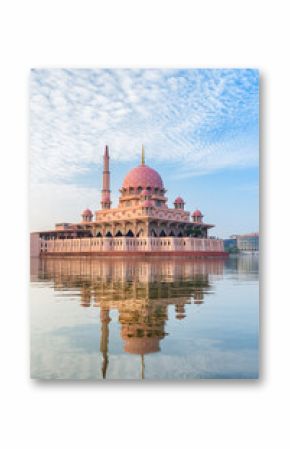 Awesome view of the Putra Mosque at sunrise, Putrajaya, Malaysia
