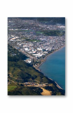 Petone, Lower Hutt, Wellington, New Zealand. Aerial view.