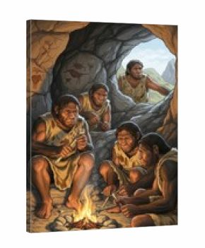 Neanderthal Gathering: A Glimpse into Early Human Life and Crafting Skills