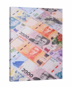Argentina paper money, peso banknotes as currency for exchange or travel. Argentina money