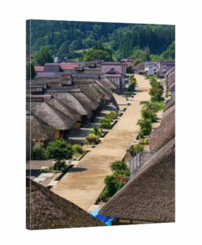 Scenery of Ouchi-juku , Fukushima Prefecture in Japan