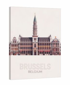 Vintage Travel Poster of Brussels Belgium   
