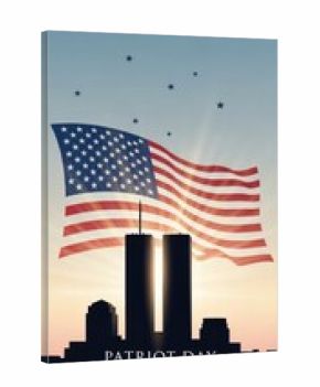 Memorial Typography Art for Patriot Day in the USA
