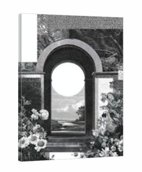 Monochrome archway floral landscape mobile wallpaper