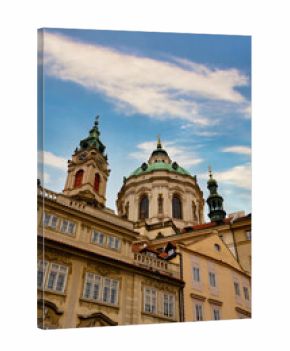 St Nicholas Church Dome and Clock Tower in Prague.