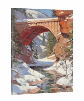 Painting bridge arch architecture.