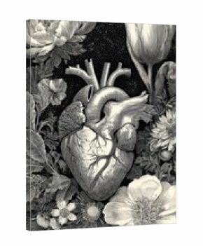 Vintage heart floral mobile wallpaper