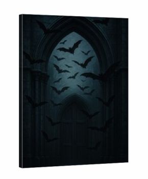 Gothic bats flying night wallpaper.