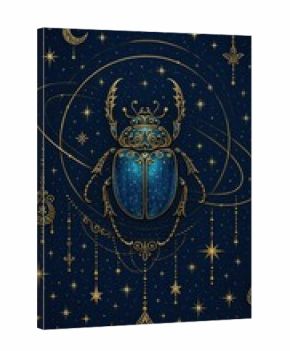 Celestial beetle with golden stars