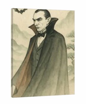 Gothic vampire illustration art.