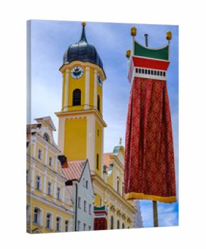 famous historic old town of kaufbeuren, germany