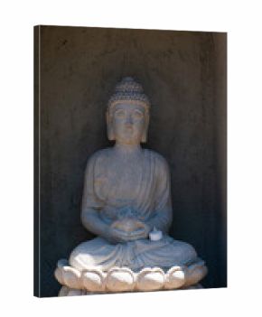 Peaceful Stone Buddha Statue in Meditation