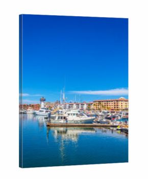 Lake with yachts on a sunny day in the marina of puerto vallarta jalisco