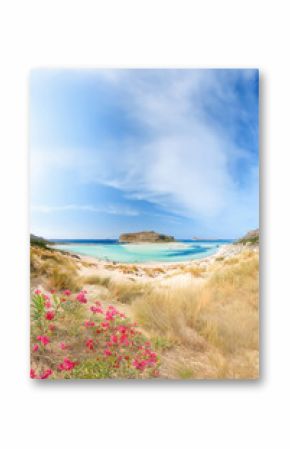 A view of Balos Beach in Crete, Greece