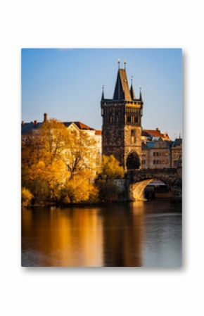 city prague river bridge europe night castle architecture sunset church water town travel tower prague reflection building czech old panorama winter skyline cathedral sky light Fog,dawn, autumn