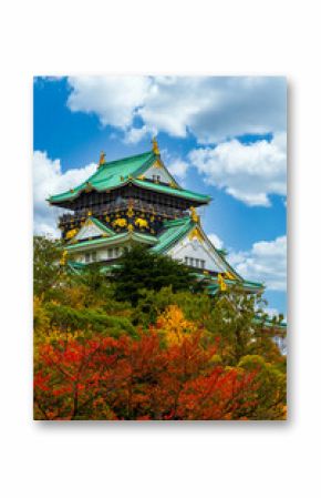 Osaka Castle beautiful attraction ancient architecture landmark Osaka Castle in autumn, Osaka City, Kansai, Japan.