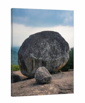 Pidurangala rock, Sri Lanka. This ancient site was once the site of the Royal Pidurangala Rock Monastery, Sri Lanka, Asia