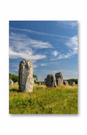 Standing stones (or menhirs) in Carnac, Morbihan, Brittany, France