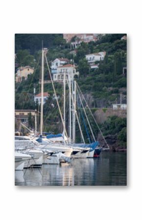 Sailing yacht boats at Port de la Rague near Cannes, French Riviera, South of France