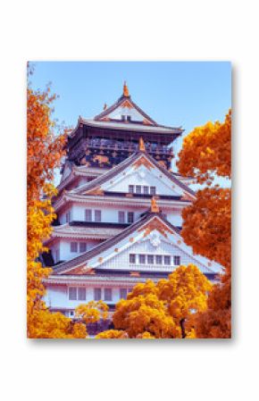 View with Osaka Castle, the most famous landmark and popular tourist attractions in Osaka, Japan.