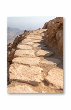 Stone Path on Mountaintop in Desert Landscape