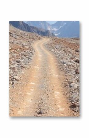 Winding Dirt Trail Through Rocky Mountain Landscape