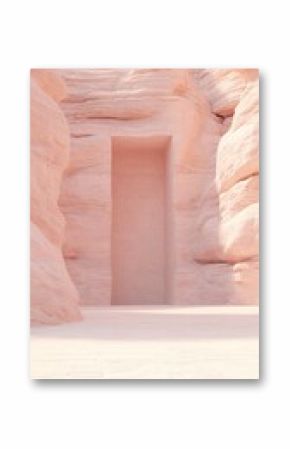 Pink Textured Canyon with Warm Light