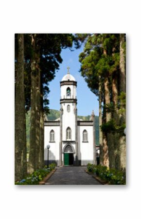 Sete Cidades church or Igreja São Nicolau, small village church at Sete Cidades, São Miguel, Azores