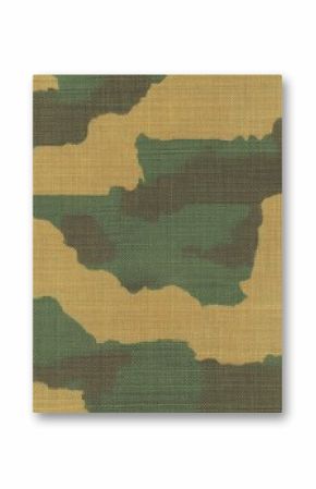 Camouflage Pattern Close Up Shot of Military Fabric in Green Brown and Tan Colors for Uniforms and Equipment