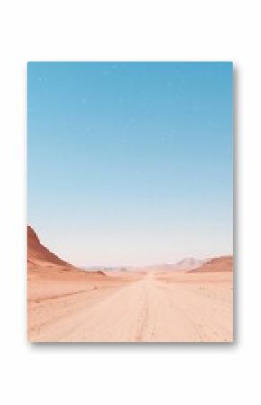 Vast Desert Plateau Under a Calm Blue Sky