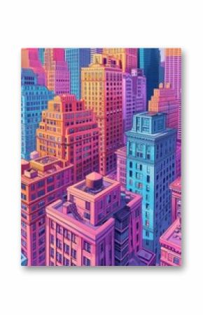 The buildings are brightly coloured architecture cityscape outdoors.