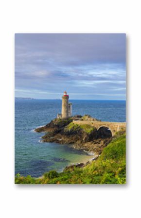 Fort du Minou lighthouse standing on rocky coast of Brittany in France