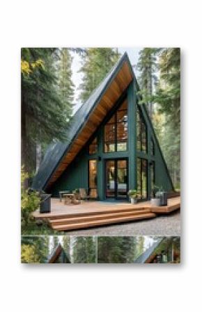 Cozy Cabin in the Redwoods Surrounded by Lush Greenery and Serene Nature.