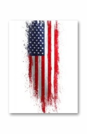 Creative Depiction of the United States Flag With Artistic Splashes of Color
